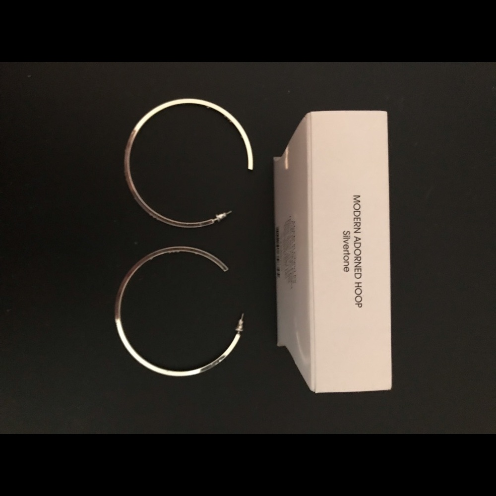 Silver hoop earrings